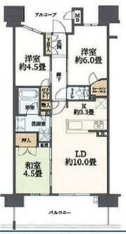 尼崎市金楽寺町のマンションの間取り