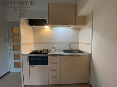 キッチン　2口ガスコンロ付で機能的なキッチンです！