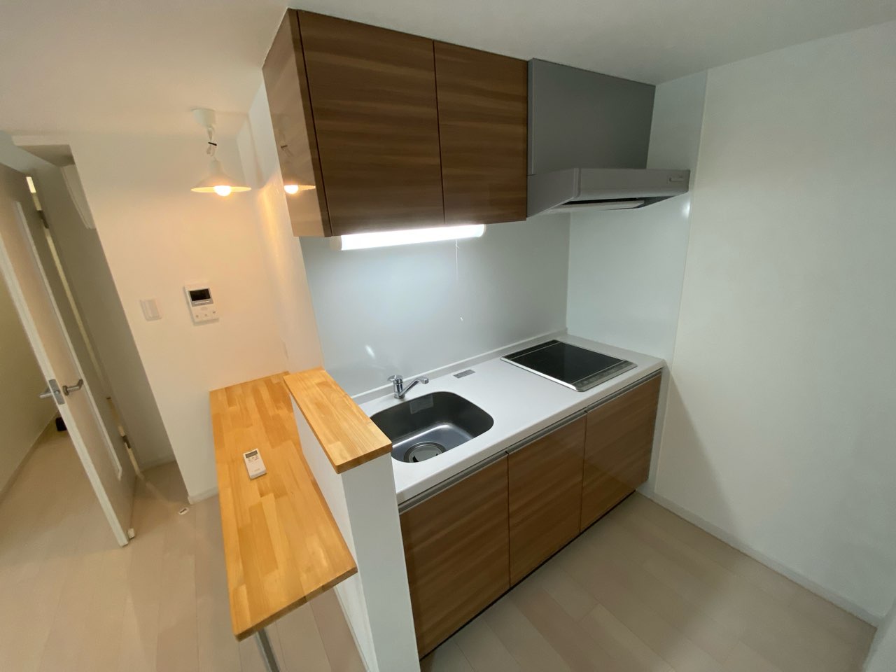 キッチン　火を使わず安心のIHコンロ付きキッチンです！