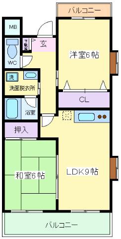 地下鉄御堂筋線 あびこ駅 徒歩7分 6階建 築32年の間取り写真