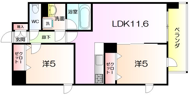 プレステージ9番館の間取り写真