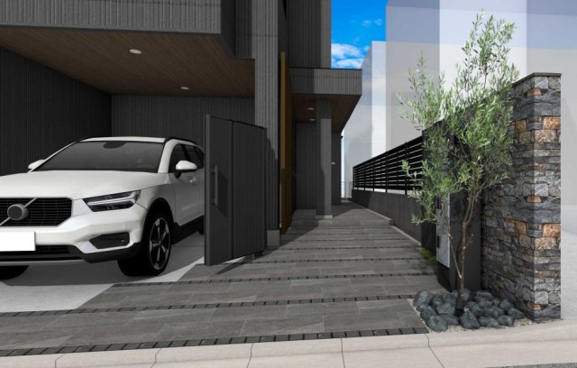 エントランス　完成イメージパースです。現況優先です。