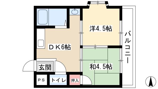 平出ハイツの間取り写真