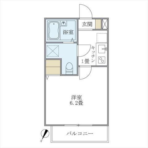 ミニョン若林の間取り写真