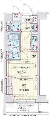 プレサンス ジェネ 赤羽真正寺坂の間取り写真