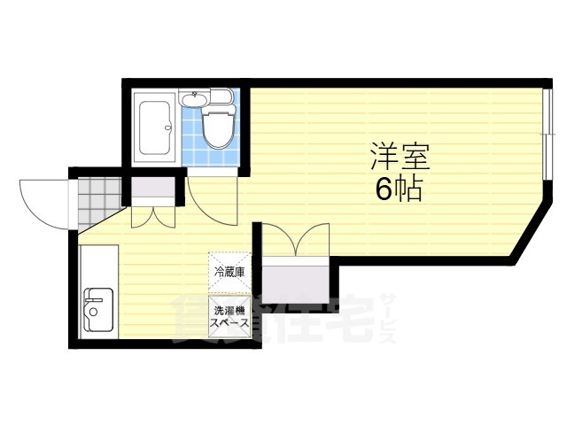 ＪＲ中央線 武蔵境駅 バス乗車時間：10分 最寄りバス停で下車 徒歩2分 2階建 築37年の間取り写真