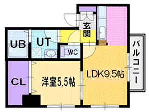 地下鉄東西線 新さっぽろ駅 徒歩11分 10階建 築28年の間取り写真