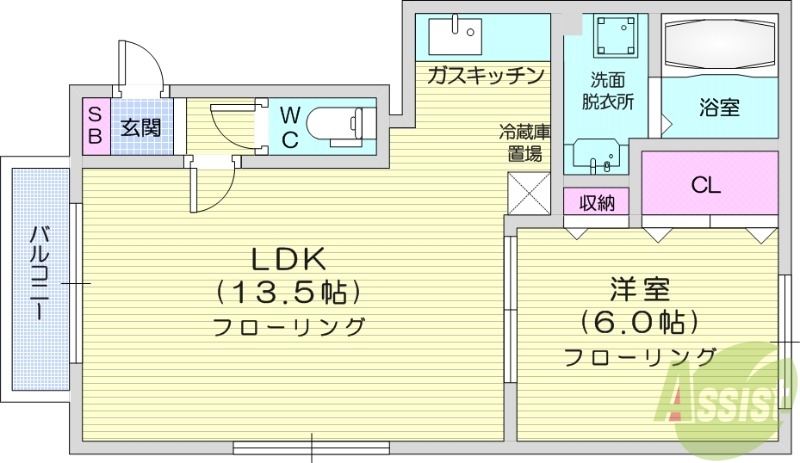 ボナールN18の間取り写真