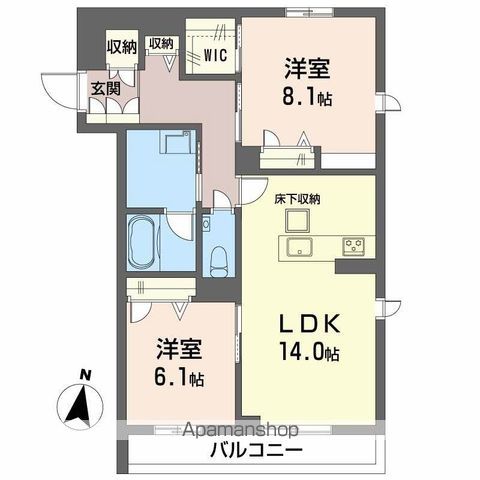 熊本市電健軍線 国府駅 徒歩6分 4階建 新築の間取り写真