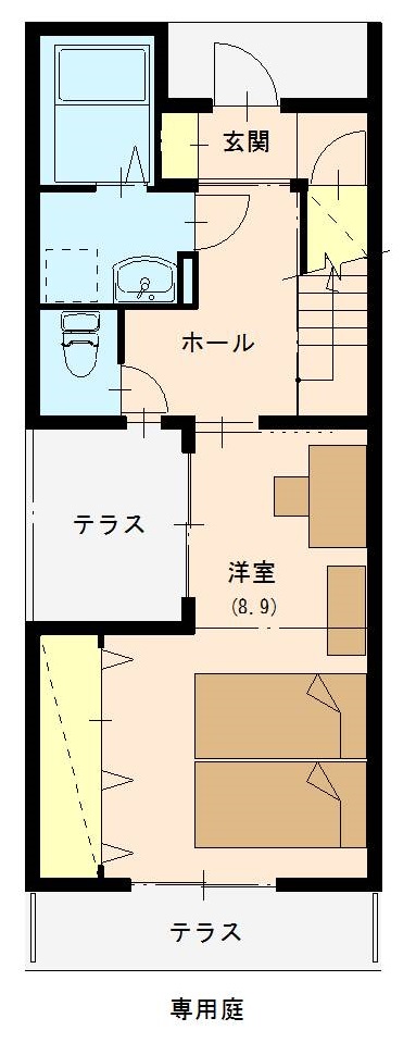 三島市大場のアパートの間取り