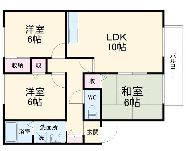 豊中市利倉のアパートの間取り