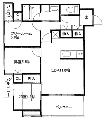 サンワプラザ大手前通の間取り