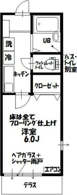 横須賀市田浦町のアパートの間取り