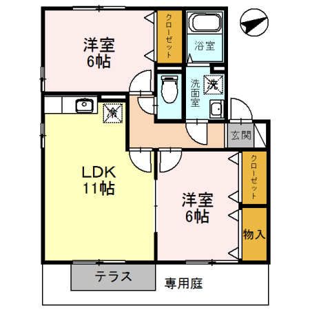 アドラブール岩井の間取り