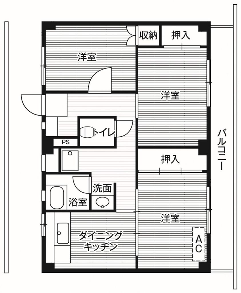 市原市五所のマンションの間取り