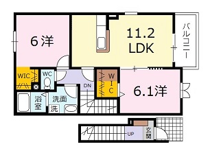 【広島市安佐北区白木町大字井原のアパートの間取り】