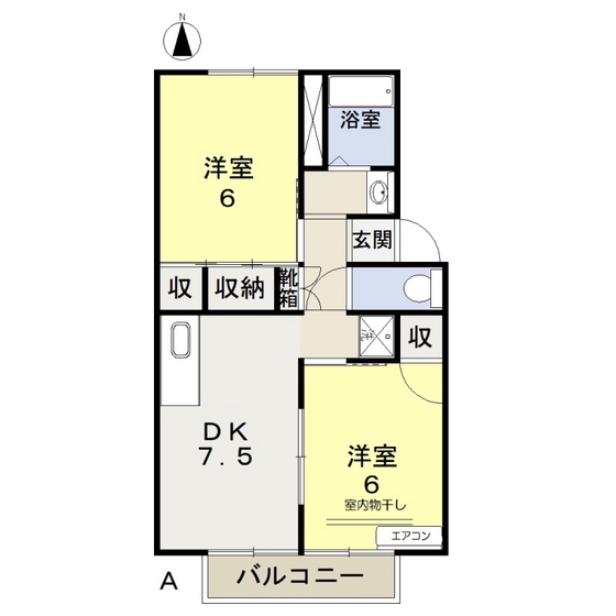 ステラマリス田中Ｂ棟の間取り