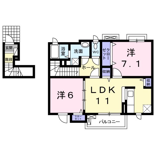 オ－シャンブル－Ｔ・Ｓの間取り