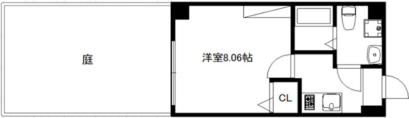 京都市上京区閻魔前町のマンションの間取り