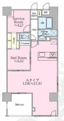 江戸川区松江のマンションの間取り