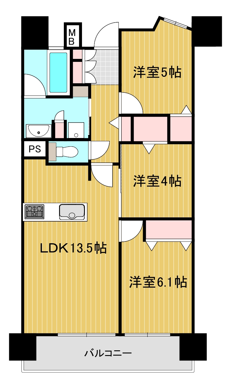 レーベン熊本駅レクシアの間取り