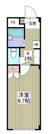 シティパレス上小出Bの間取り