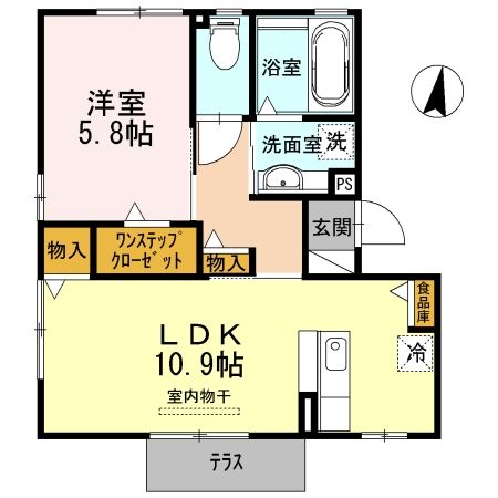 名古屋市中村区白子町のアパートの間取り