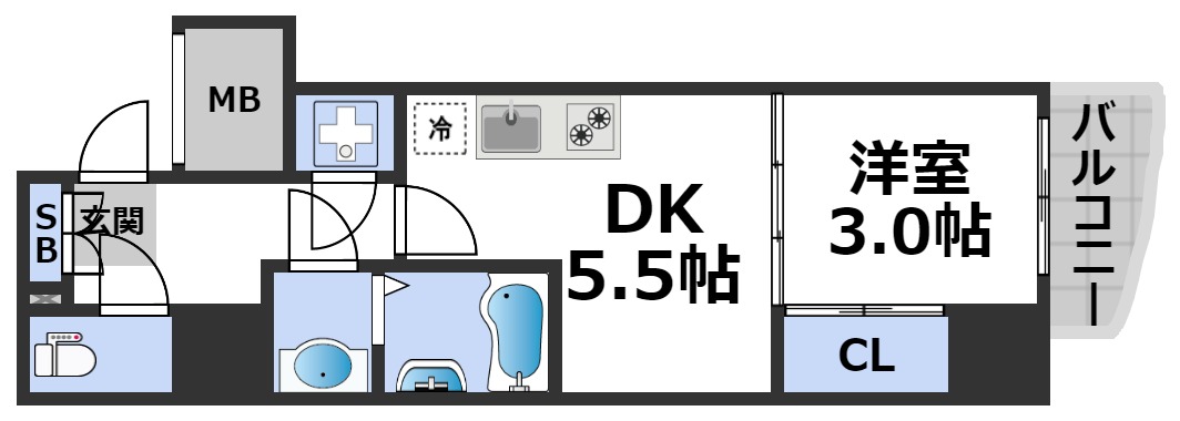 SERENiTE本町refletの間取り