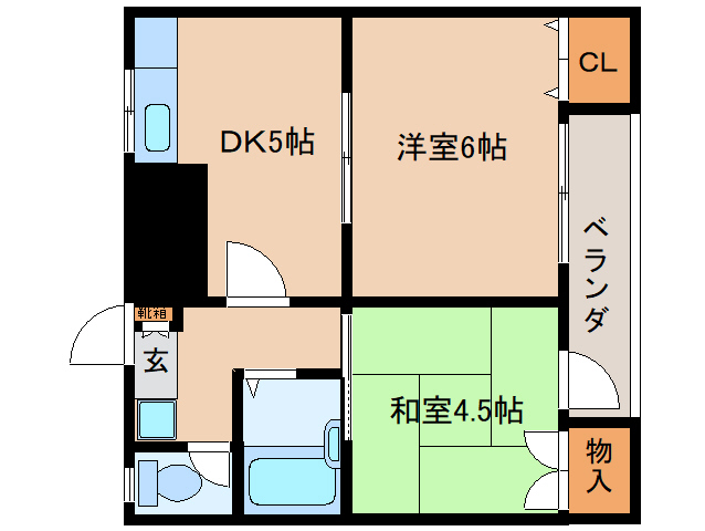 大和高田市北本町のマンションの間取り