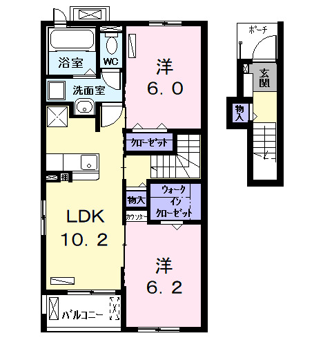 シャルマンカーラＢの間取り