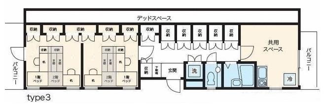 目黒区目黒本町のアパートの間取り