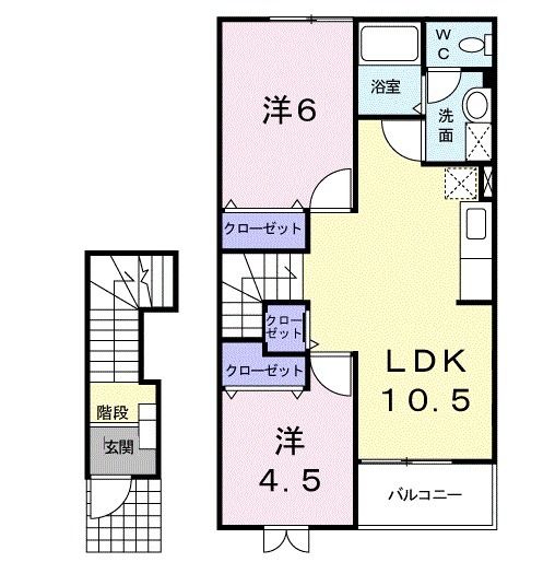 クワイエットヒル　Ｙ・Ｋの間取り