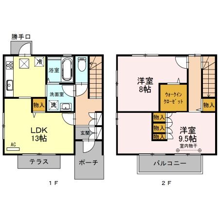 プラッツ・ルーエ　Ａ/Ｂの間取り