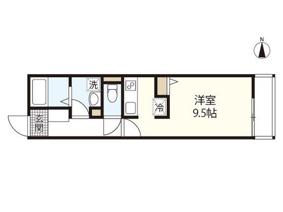 【広島市南区宇品御幸のアパートの間取り】