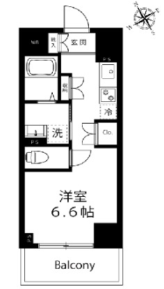 横浜市中区野毛町のマンションの間取り