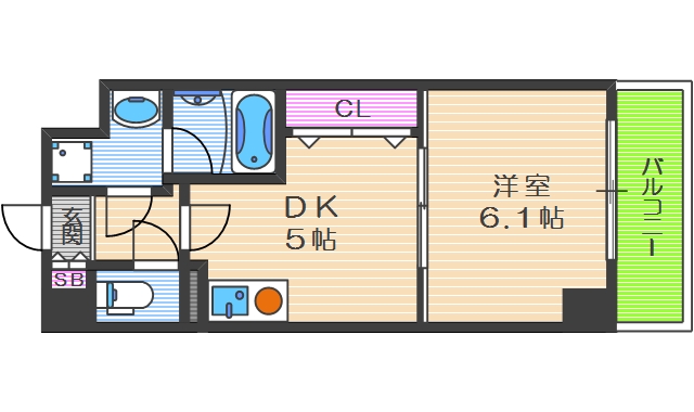 【S-FORT福島EBIEの間取り】