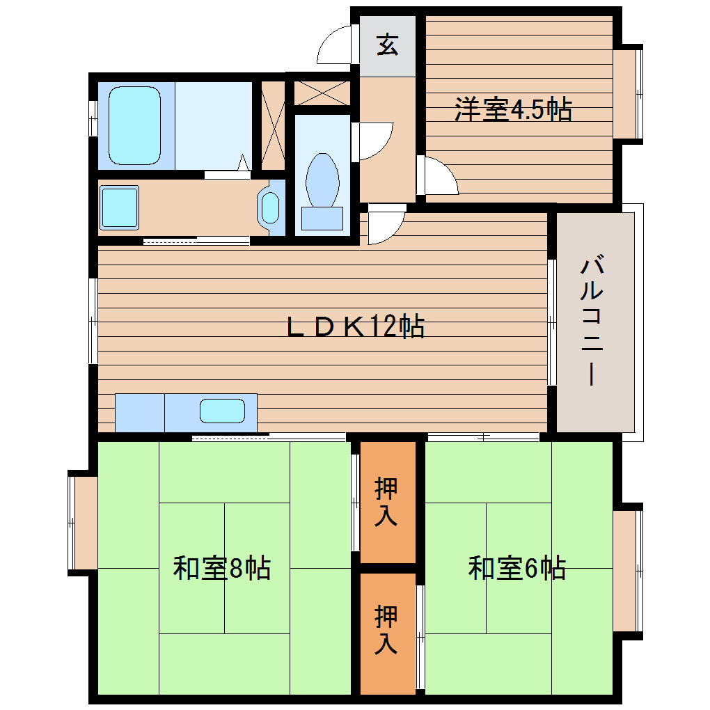 クレスト高松１番館の間取り