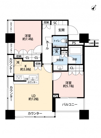 【ザ・ヒルトップタワー高輪台の間取り】