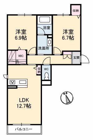 シャーメゾン広島の間取り