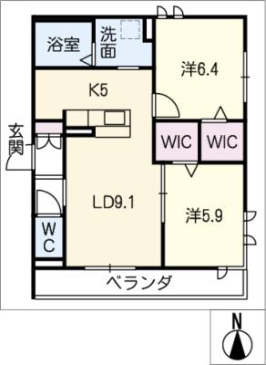 リオリエント西岐阜の間取り