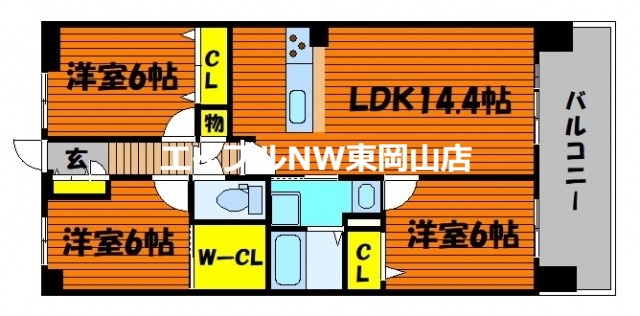 アルファステイツ高屋の間取り