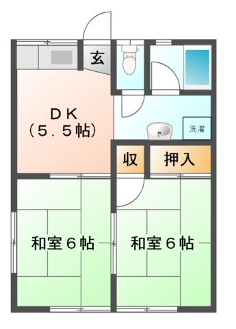 川又コーポの間取り