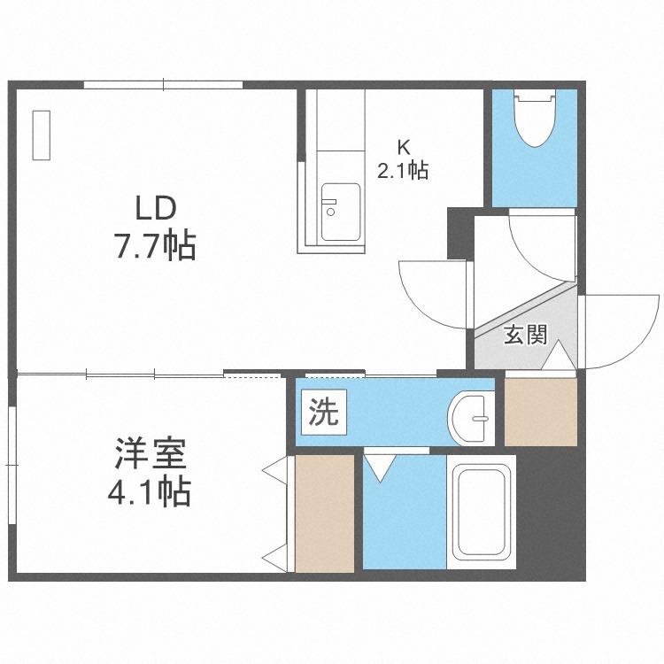 ＡＬＰＨＡ山鼻の間取り