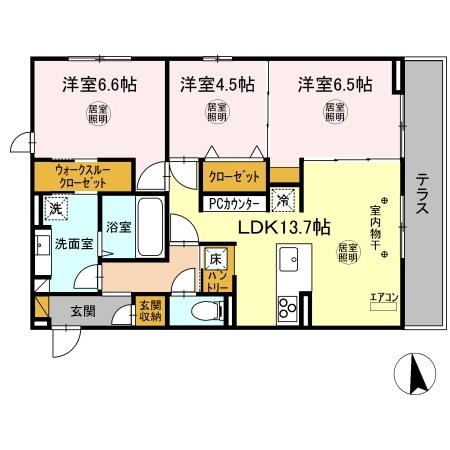 トリシア磯原の間取り