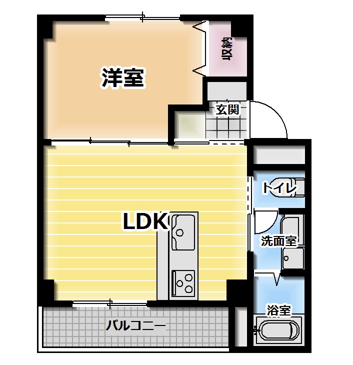 京都北山2棟2081棟の間取り