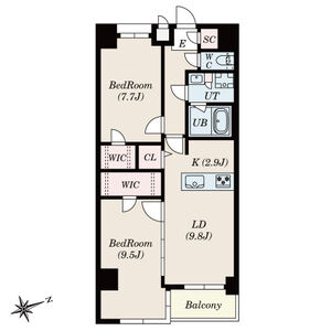 S-RESIDENCE神沢affordの間取り