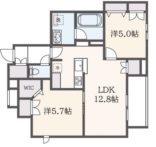 武蔵野市関前のマンションの間取り