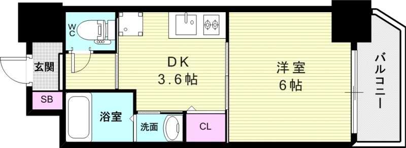 ワールドアイ神戸湊町の間取り