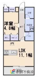 佐賀市諸富町大字諸富津のマンションの間取り