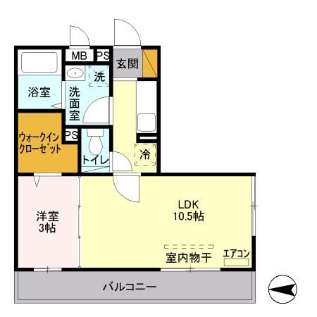 さいたま市北区櫛引町のアパートの間取り